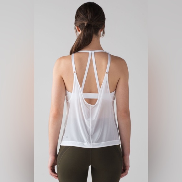 LULULEMON TANK TOP Size 6 in mesh white - Picture 2 of 8